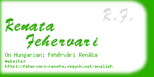 renata fehervari business card